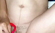 asian teen orgasms hard on vibrator creampie