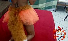 raposinha moans in bliss from raposao's deep doggystyle pounding