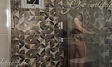 i had such a hot shower fuck with cleo cadillac's tight pussy on my monster cock