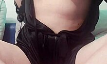 Amateur cutie buzzes soaked pussy with huge vibrator