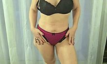 slipping off leather skirt stockings reveals my huge pantied ass