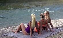 ever joined a wild outdoor 5er orgy ripping clothes fucking sloppy deepthroat on huge cocks?