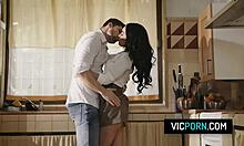 horny latina couple pounds rough in kitchen 😈🔥💦
