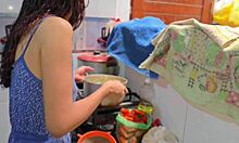 Ex suegro fucks peruvian teen's wet shaved pussy deep in kitchen while she craves reconquest