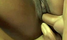 Dark skin ebony takes double penetration from two white cocks rough