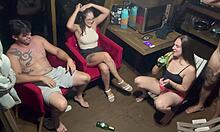 Couple Swapping Turns Kinky With Cute Latina Wife's Big Ass And Submissive Kisses In 4Some Game