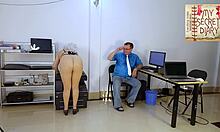 boss dominates secretary with rough pussy pounding and mouth cumshot in steamy office clips