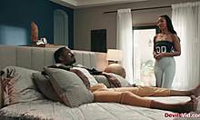 Stepdaughter Jerks Stepdad Into Hard Fuck