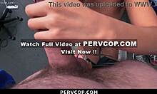 shoplifting teen bends over for officers huge cock anal punishment in the back of the garage