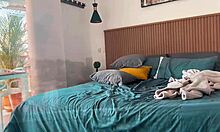 Two Latina Sluts Balcony Threesome With Horny American Gringo