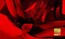 that cute petite mexican cosplay wife in black spider costume rides my monster cock like a pro gamer