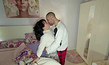 your mother-in-law pretends to read while you rip clothes fuck her big hairy wet pussy missionary and creampie deep