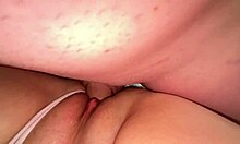 Close-Up Daddy's Huge Load Fills Tight Teen Pussy as She Moans in Forbidden Orgasm Ecstasy