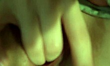 petite brunette with small tits and tiny waist fingers to a huge wet orgasm
