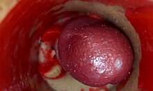 Monster cock deepthroats slave for sloppy creampie close-up