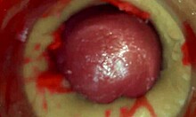 Monster cock deepthroats slave for sloppy creampie close-up