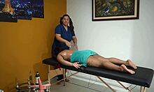 Masseuse's Tongue Teases Pussy Unexpectedly
