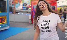 abricoff films fun wet t-shirt lingerie contest with exhibitionist euro milfs flashing public