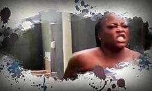 While home alone, my stepuncle bends me over for wet ebony pussy creampie in the bedroom