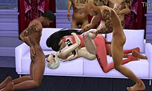 chunga and granny samantha get stretched by monster bbcs in wild gangbang