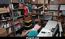 CAUCASIAN SHOPLIFTING TEEN CAUGHT AND PUNISHED DOGGYSTYLE!