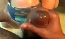 blindfolded and gagging on this huge bbc, neighbor milf takes sloppy face fuck