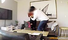 this black fat booty slut's oiled up and i'm railing her doggystyle in pov casting