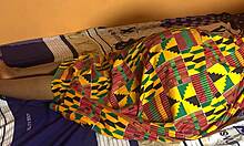 African Step Cousin Sleeps in Panties on Bed Begging for Rough Petite Fuck