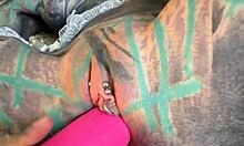 imagine her teasing shaved pussy then ripping clothes for wild dildo ride