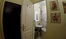 big tits brunette babe tries lingerie then gets hot casting handjob fuck 😏👙💋