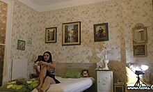 big tits brunette babe tries lingerie then gets hot casting handjob fuck 😏👙💋