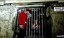 you love watching this slim redhead's fake tits jiggle in rough bdsm mouth cum?