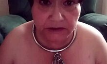 watch this french milf whore bound in toilet bondage vibing her pussy with dildo humiliation