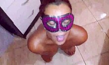 Submissive foot worship leads to hard anal pounding she takes every drop obediently