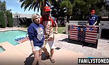 penelope kay's face explodes in fireworks cum from stepdad will pounder and stepbro josh rivers' massive cocks