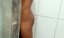 Joao Pounds Skinny Baianinha's Small Tits Pussy Bareback In Bathroom Spanking Quickie