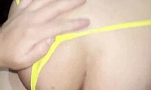 stepsister in lingerie takes real cock cum on soaked panties