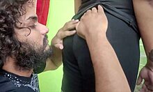 Indian couple sharing sweet kisses and romantic bedroom moments 😘💕