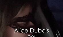 alice dubois flashes stockings publicly before outdoor car fuck with stranger