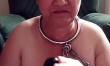 watch this french milf whore bound in toilet bondage vibing her pussy with dildo humiliation