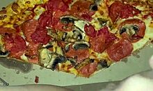 pizza masturbation cumshot on food kinky arab teen pussy squirts hard 🍕💦