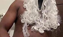 Santa needs your hand stroking his throbbing monster cock now!