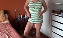 Wife Jerks Huge Cock Then Begs for Deep Anal Cumshot Inside