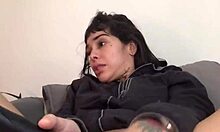 French Goth Cutie Shoves Huge Dildos in Ass and Pussy Solo Squirting Private Show