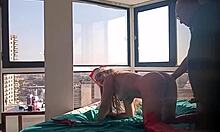 mama claus gets cuckolded by old man on erotic christmas cam!