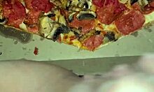 pizza masturbation cumshot on food kinky arab teen pussy squirts hard 🍕💦