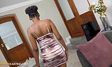 Big Tits Ebony Stretched By White Producer's Huge Cock