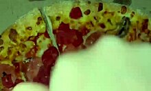 pizza masturbation cumshot on food kinky arab teen pussy squirts hard 🍕💦