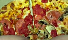 pizza masturbation cumshot on food kinky arab teen pussy squirts hard 🍕💦