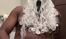 Santa needs your hand stroking his throbbing monster cock now!